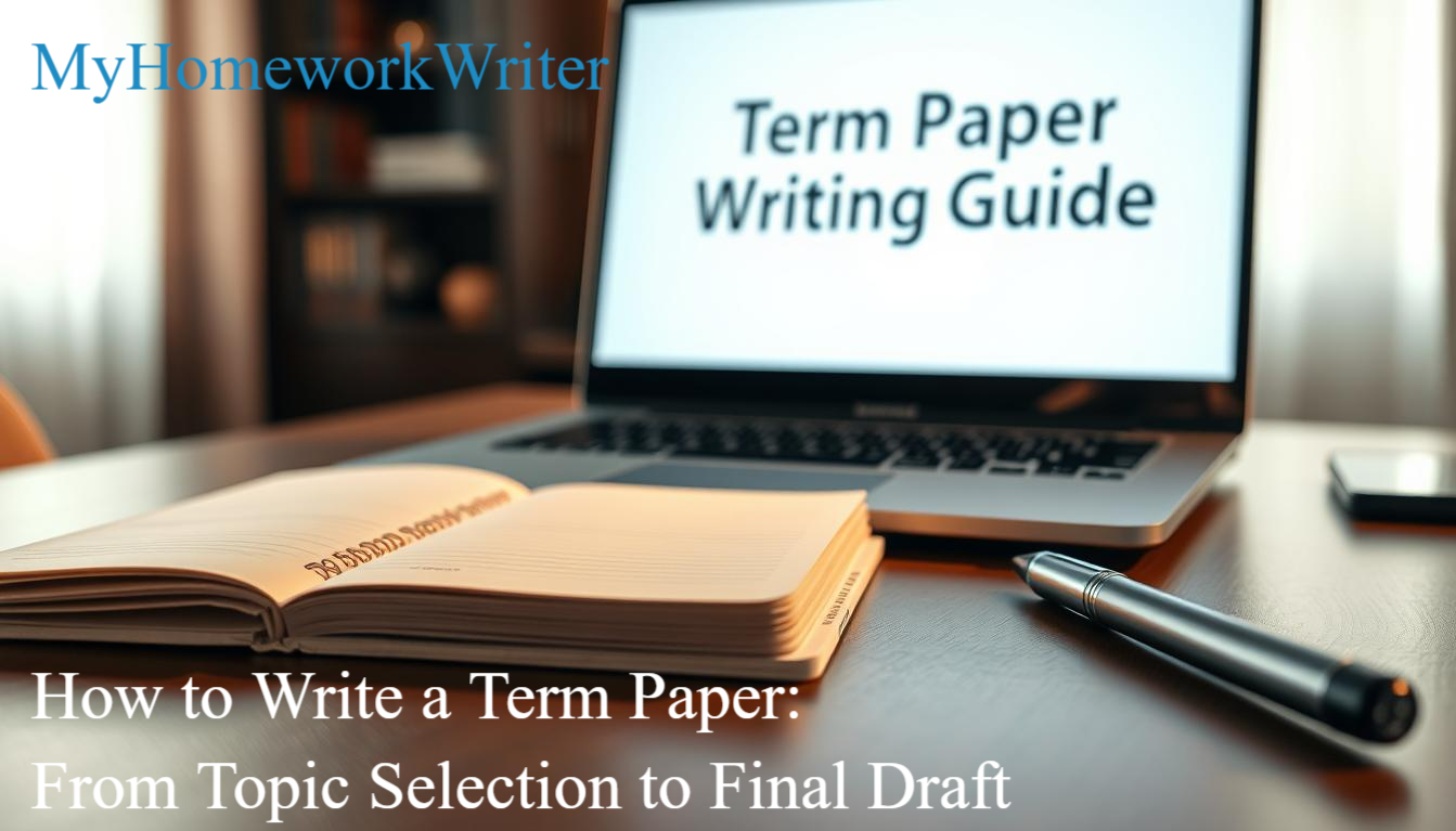 image/illustration representing the article 'How to Write a Term Paper: From Topic Selection to Final Draft'