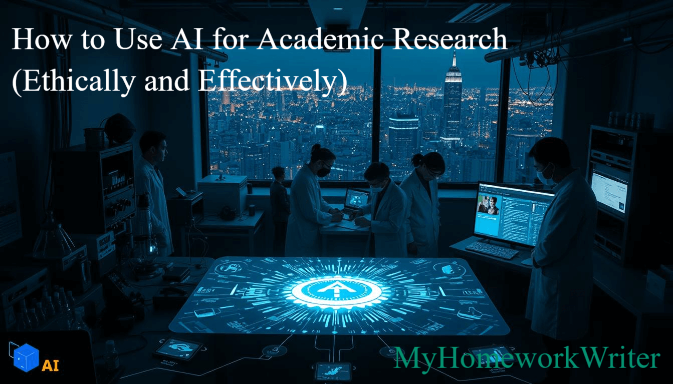 image/illustration representing the article 'How to Use AI for Academic Research: A Path to Ethical and Effective Scholarship'
