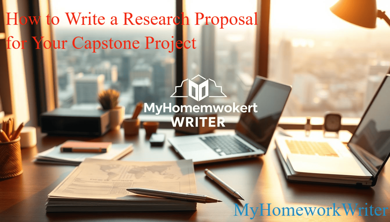 image/illustration representing the article 'How to Write a Research Proposal for Your Capstone Project'